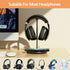Headphone Stand with Wireless Charger, 2 in 1 Gaming Headset Holder Dock for iPhone 15/14/13/12/11, Samsung, AirPods