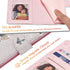 UEEBAI 15, Wallet Case for iPhone PU Leather Phone Cover Kickstand RFID Blocking Flip Case Card Slots Wrist Strap
