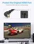 URWOOW 90 (1 Flat Slim High Speed HDMI Male to Male Extension Cable Degree Down Angle Feet) Adapter Converter Cable