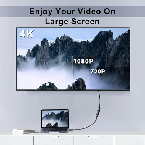 Twozoh 3.3FT 4K@60Hz 3D HDMI Extender, HDMI Male to Female Nylon Braided Cable, HDR Support