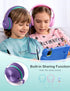 Kids Headphones with Microphone, Sharing Function, 85dB/94dB Safe Volume Limit, HD Sound, Over Ear for School, Online