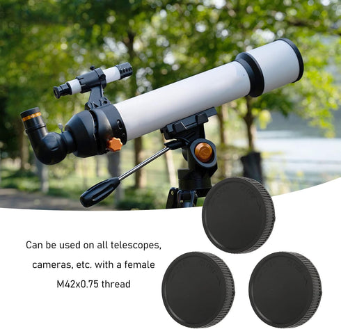 Rear Lens, 3Pcs Universal 2inch Outer Diameter M42x0.75 Thread Rear Lens for T Mouth Telescope M42x0.75