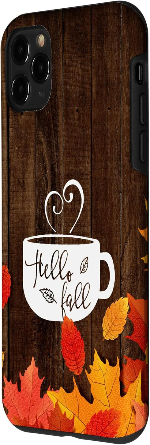 Hello Fall Coffee Mug | Autumn Leaves Happy Fall Feeling for iPhone 11 Pro