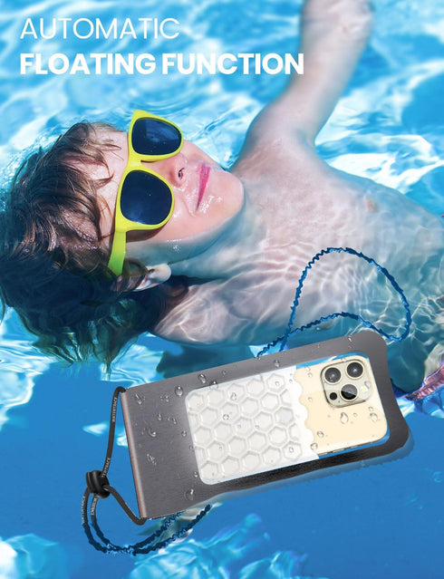 eSamcore Waterproof Phone Pouch Floating, 2-Pcs IPX8 Water Proof Phone Case for iPhone 14/13/12 Pro Max and Galaxy S22