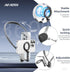 Neck Mount Phone Holder for Hands-Free Recording with Chest Strap for iPhone Android Phones (Gray)