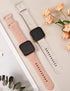 TOYOUTHS 2 Pack Compatible with Fitbit Versa 2/Versa Lite Bands, Floral Engraved Soft Silicone Dressy Replacement Strap
