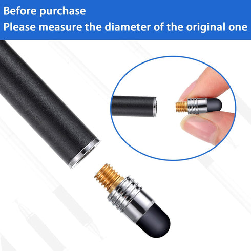 Zonon 30 Pieces Replacement Stylus Tips - Conductive Touch Screen Pen Tips, Capacitive Silicone Rubber, No Touch Door