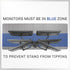 VIVO STAND-V002F Dual LED LCD Monitor Free-Standing Desk Stand for 2 Screens, Heavy-Duty Adjustable Arms