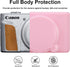 BOVKE Silicone Camera Case for Canon PowerShot SX740/SX730, Soft Cover with Removable Lens Cover, Pink