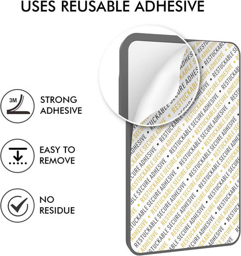 AHASTYLE Phone Card Holder Stick On, Slim Phone Wallet with Strong Adhesive Silicone Pouch for iPhone/Android (Deep
