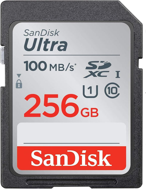 SanDisk 256GB SD Ultra Memory Card for Nikon Coolpix A900, A100, P1000, W100, W300, B700 Bundle with Card Reader