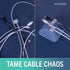 Smartish Magnetic Cord Holder - Cable Wrangler Organizer with Magnet Clips for Charger Management on Desktop