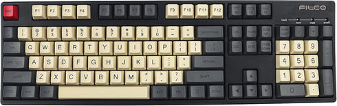 YMDK Dye Sub Carbon 96 84 ANSI ISO Keycaps - OEM Profile Thick PBT Mac Keycap Set for MX Keyboards