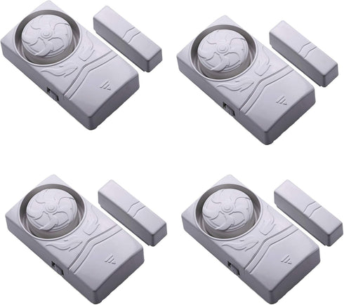 Wireless Home Security Burglar Alarm, Magnetic Sensor Door Window Alarm, Super Loud 110dB, Pack of 4