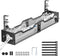 Under Desk Cable Management Tray - Litwaro 25'' Metal Cable Tray with Clamp for Desk Wire Management