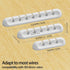 USB Cable Organizer Clips, 10 Packs (3-5-7-Slots) White Self Adhesive Cord Holder for Desk Cable Management