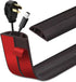 Floor Cord Cover, Self Adhesive Cord Hider, Dark Walnut, 20Ft, Prevent Cable Trips, 0.51" W x 0.31" H