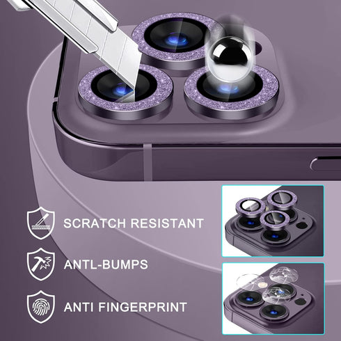 DEERLAMN Camera Lens Protector for iPhone 14 Pro 6.1" and iPhone 14 Pro Max 6.7", Anti-scratch 9H Hardness Tempered