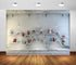 BELECO 8x6ft Fabric Living Room Backdrop for Video Conference, Modern Bookshelf with Books, Wooden Floor, Empty Room