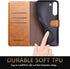 SUANPOT Leather Wallet Case for Samsung Galaxy S21+/S21 Plus 6.7" with RFID Blocking, Shockproof Flip Cover