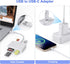 TIANSONG 5 1 5 17/16/15 M4/M3 SD Card Reader, in USB-C & USB Dual Connectors Card Adapter with SD/MicroSD/MS/Dual USB-A