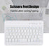 7 Inch Mini Universal Bluetooth Keyboard, Multi-Function Aluminum Alloy Portable Ultra-Slim Keypad, White Color