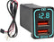 Anina QC3.0 USB Car Charger for Toyota - 18W Dual USB Port Powered by Cigarette Lighter, Digital Voltmeter, Flush Mount
