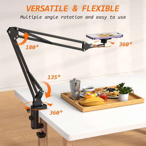 VRIG Direct VRIG Magnetic Phone Holder Mount for Bed, Magsafe Flexible Arm Overhead Desk Phone Mount Stand, Adjustable