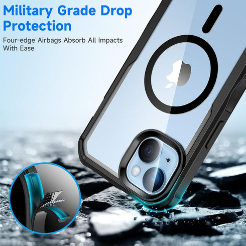 Seacosmo iPhone 14/13 Case with Privacy Screen & Camera Lens Protector, Full Body Anti-Scratch & Anti-Peeping, MagSafe.