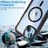 Seacosmo iPhone 14/13 Case with Privacy Screen & Camera Lens Protector, Full Body Anti-Scratch & Anti-Peeping, MagSafe.