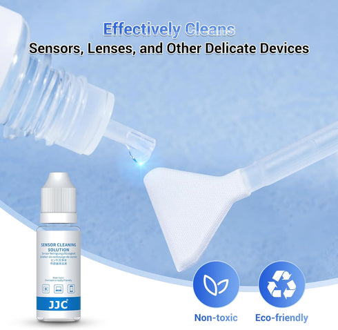 Upgraded Camera Sensor Cleaning Kit with Built-in Light Cleaner Handle & 10PCS 24MM Sensor Cleaning Swabs