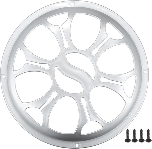ACROPIX Universal 8" Car Speaker Grills Cover, Round 8 Inch Audio Speaker Subwoofer Guard Protector Case, Silver Tone