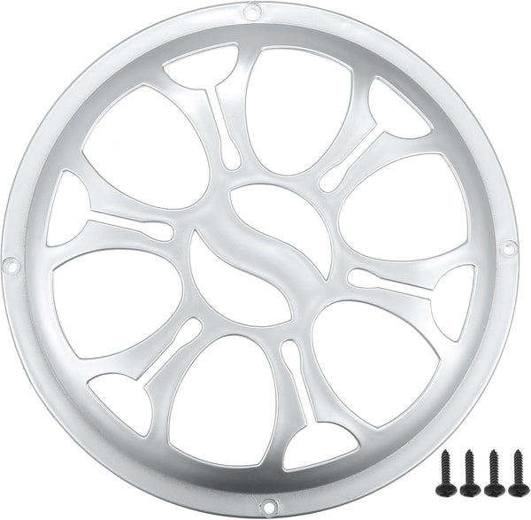 ACROPIX Universal 8" Car Speaker Grills Cover, Round 8 Inch Audio Speaker Subwoofer Guard Protector Case, Silver Tone