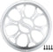 ACROPIX Universal 8" Car Speaker Grills Cover, Round 8 Inch Audio Speaker Subwoofer Guard Protector Case, Silver Tone
