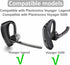 3 Pcs Silicone Ear Tips for Voyager 5200 / Voyager Legend, Replacement Medium Size Noise Reduce Rubber Earbuds Gel Wings Compatible with Plantronics Voyager 5200 & Legend - M Black