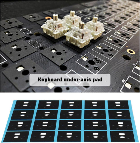 120pcs Keyboard Shaft Pads Mechanical Keyboard Shaft Film 1.65 x 1.55cm Poron Keyboard Switch Pad Compatible with Cherry MX Compatible with Gateron, Black
