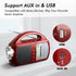 Weather Radio Portable AM FM Radio with Bluetooth, Rechargeable Emergency Radio, Built-in Rechargeable Battery or 4 AA
