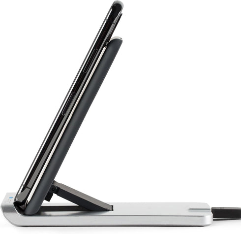 TYLT Fold 10W Wireless Charging Pad & Adjustable Stand (Black), Qi-Certified Charger for iPhone, Samsung, and More