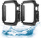 2-Pack Waterproof Case for Apple Watch Series 9/8/7, Ultra-Thin Tempered Glass Screen Protector for 41mm (Black)
