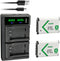 Kastar 2-Pack NP-BX1 Battery & LTD2 USB Charger for Sony NP-BX1, Type X, X-Series Rechargeable Battery Pack