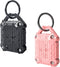 Dovick Waterproof Airtag Keychain Holder Case, Screw Full Cover Compatible with Apple Air Tag Tracker Key Ring 2 Pack