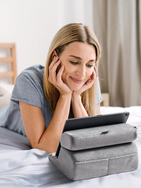 UGREEN Tablet Pillow Stand for Lap, Soft Holder Bed with 3 Viewing Angles Adjustable Home Office Accessories Compatible