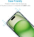 (2 Pack) 15 6.7 inch 9H Tempered Glass for iPhone Plus Screen Protector, Easy to Install, Bubble Free, Hardness