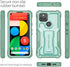 ExoGuard Google Pixel 5 Case, Rubber Shockproof Full-Body Cover with Built-in Screen Protector and Kickstand (Green)