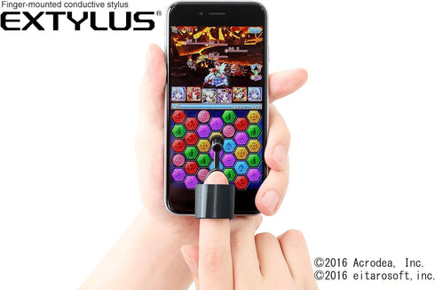 Finger-Mounted Conductive Stylus EXTYLUS for Touch Screen Smartphones, Tablets, Cell Phones