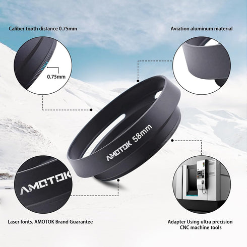 58mm Camera Lens Hood Compatible with All Brands 58mm Lenses, Example EF100-300mm f/5.6L, EF-S18-55mm f/3.5-5.6