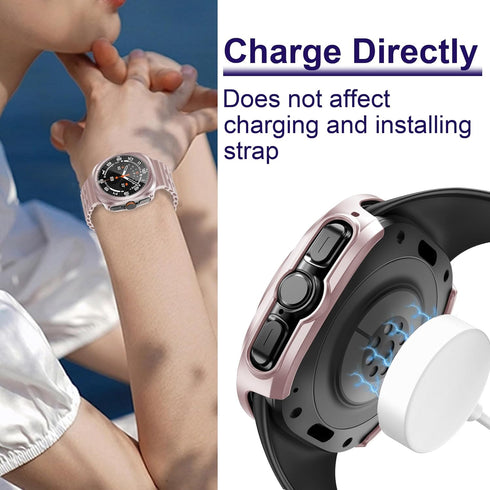12+4 Pack Case for Samsung Galaxy Watch 7 Ultra 47mm, Waterproof Hard PC Scratch Resistant Cover with Tempered Glass