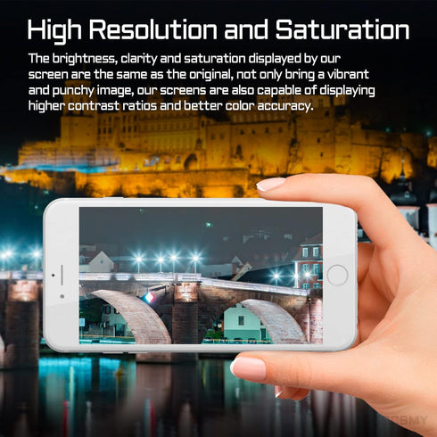 for iPhone 8 / SE 2020 Screen Replacement, White LCD Display 3D Touch Digitizer Full Assembly with Repair Tools
