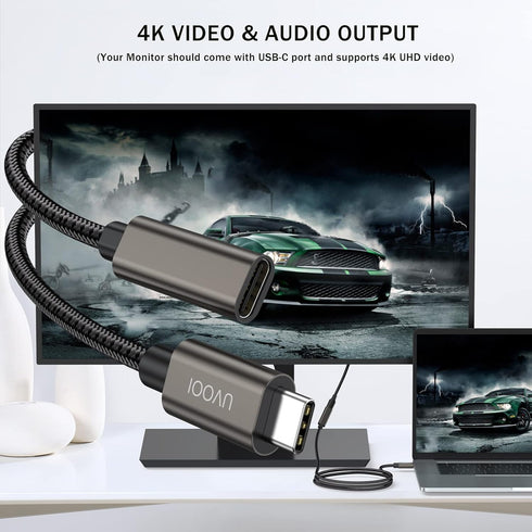 USB C Extension Cable 3.3FT, USB Type C Male to Female Extender, 100W/10Gbps USB 3.1 Gen2 Fast Charging & Sync for