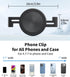 TONEOF (Black,1 Pack) Phone Clamp for Magnet with Metal Ring,Phone Mount Adapter for Magsafe Car Phone Holder,Quick